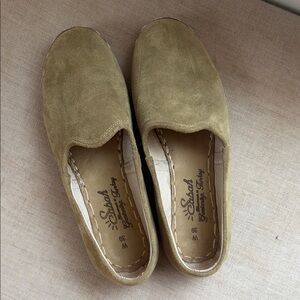 SABAH Suede Slip-On Shoes - Olive Green
